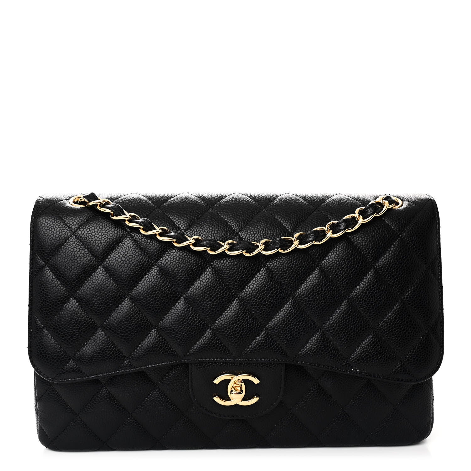 Chanel Caviar Quilted Jumbo Double Flap Black 1 of 10