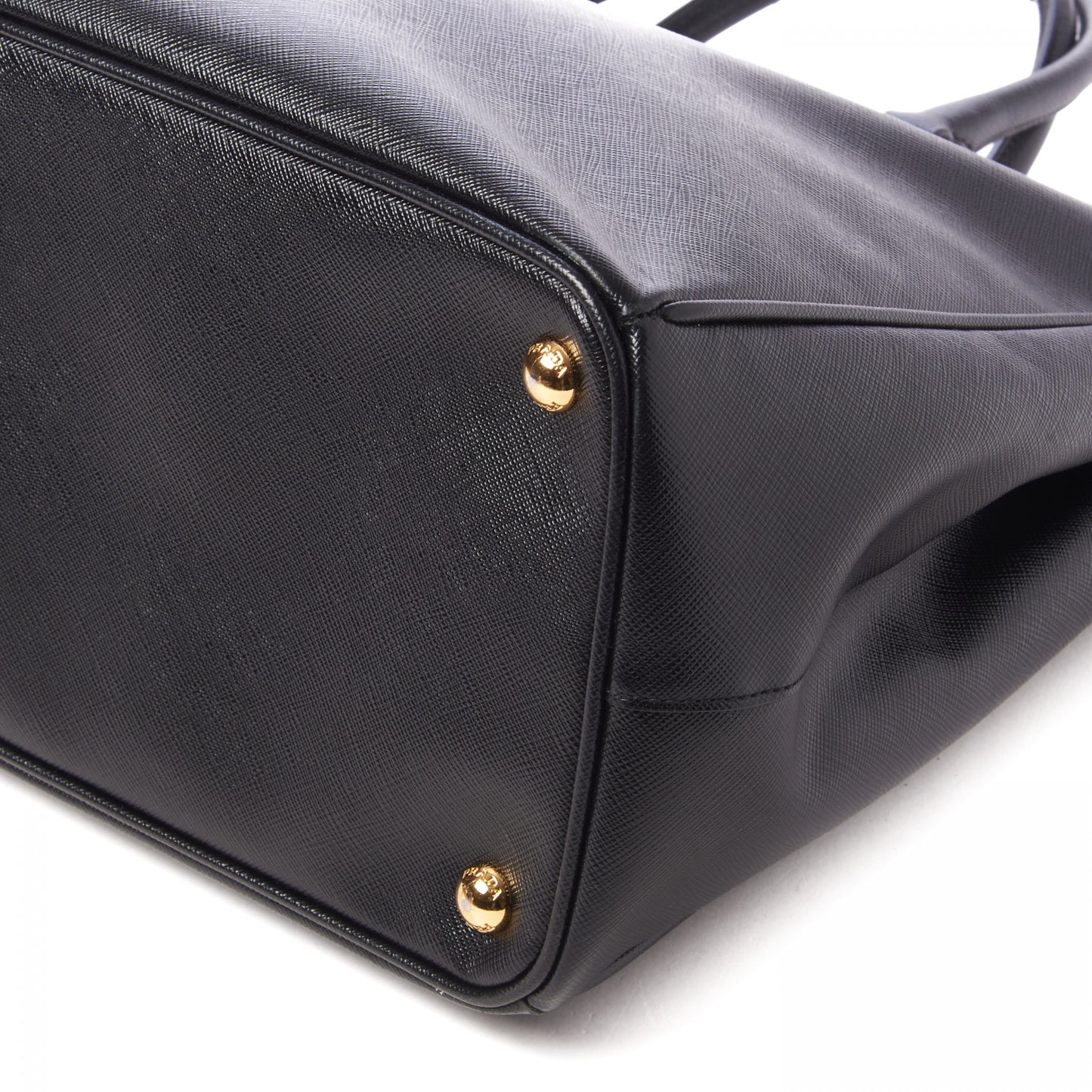 Saffiano Large Galleria Double Zip Tote Black