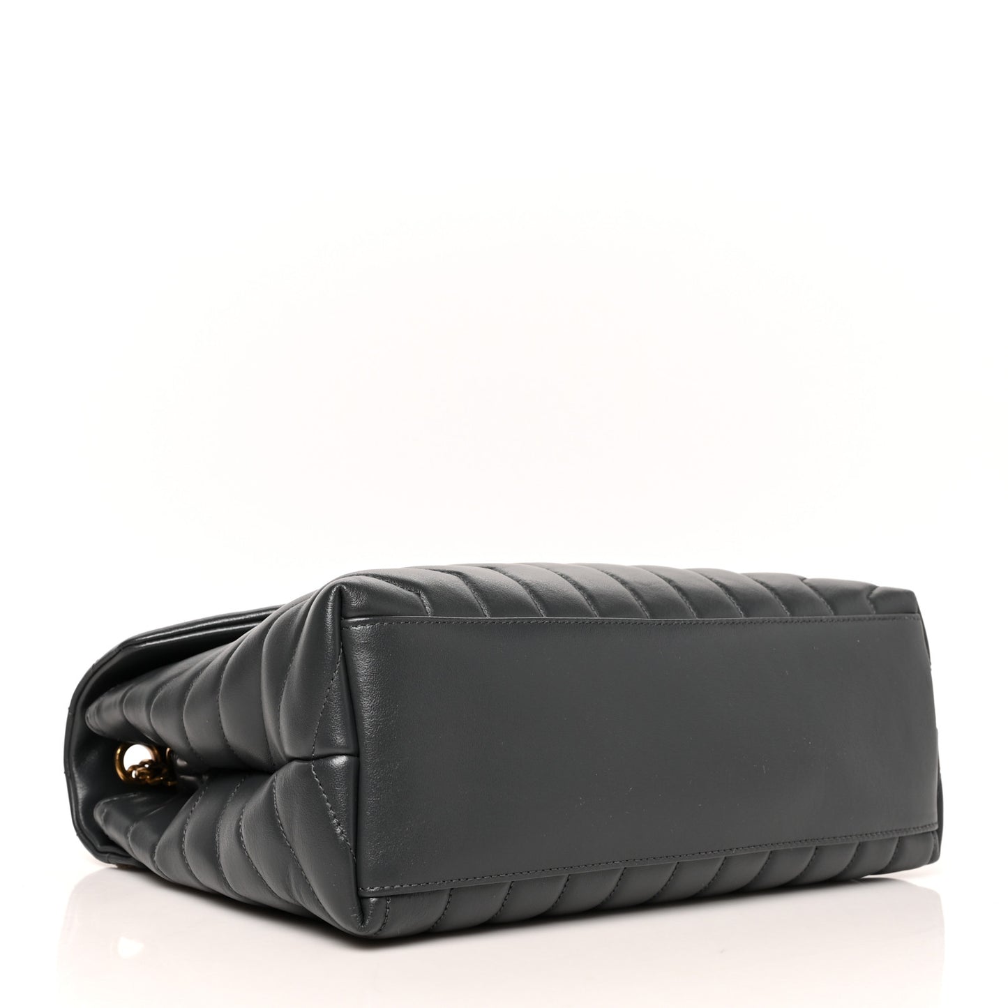 Calfskin Y Quilted Monogram Medium Loulou Chain Satchel Smog