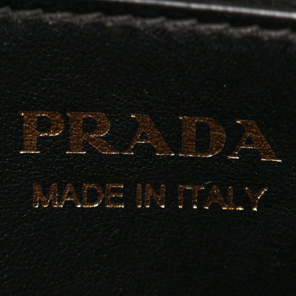 Prada Saffiano Cuir Small Matinee Tote Black Cerise 6 of 13