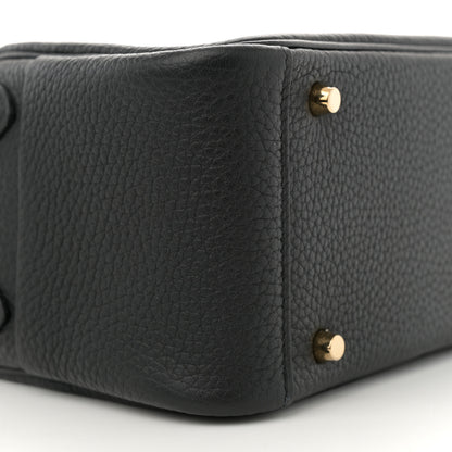 Hermes Taurillon Clemence Mini Lindy 20 Black 9 of 11