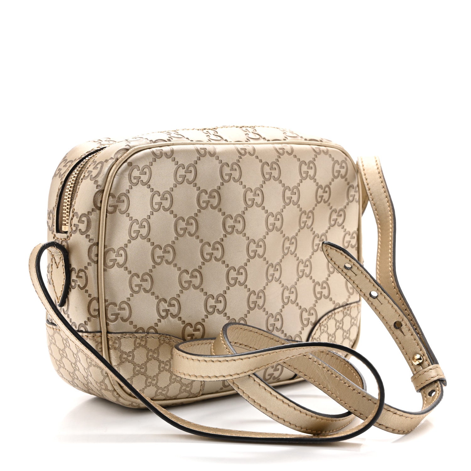 Gucci Guccissima Mini Bree Messenger Bag Gold 3 of 17