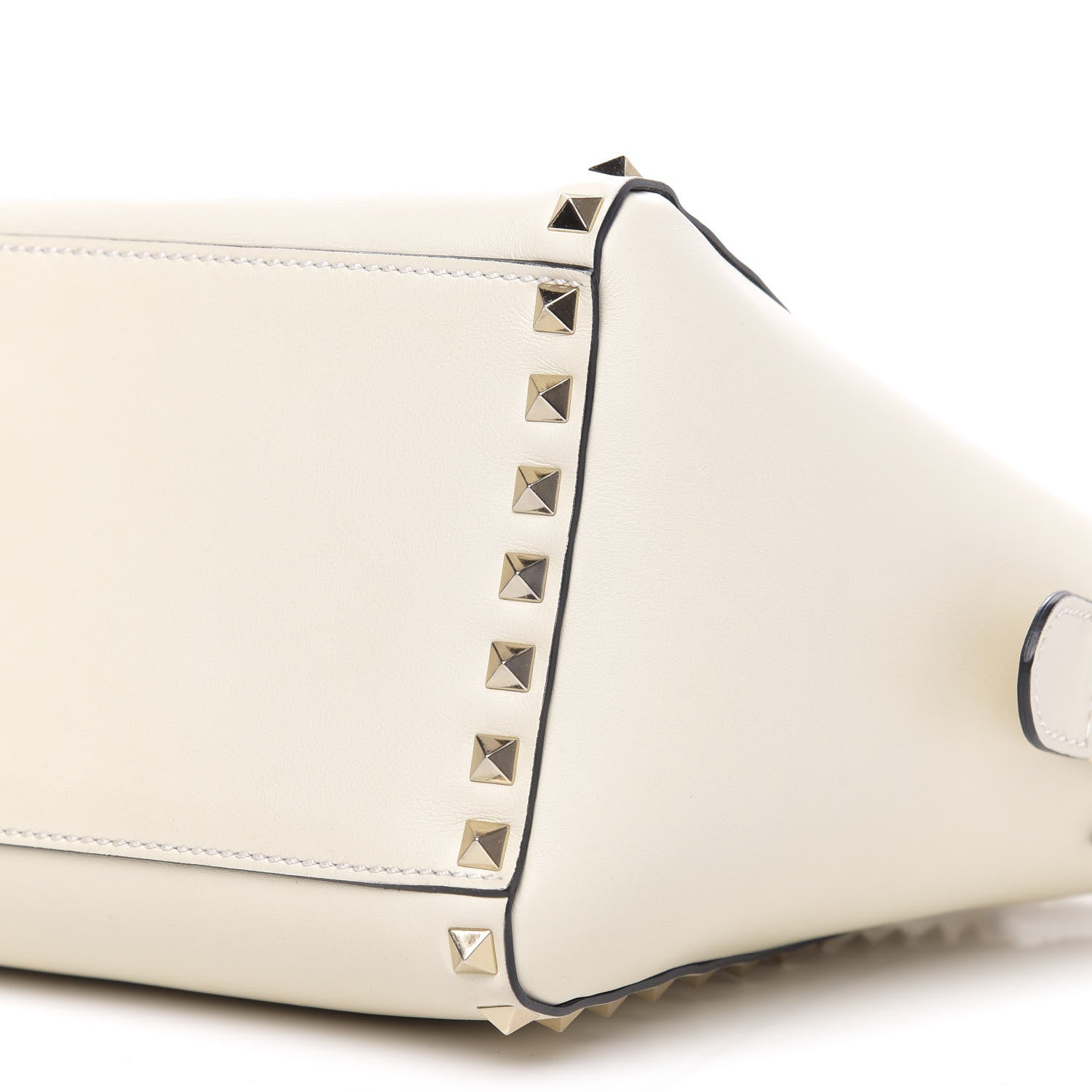 Valentino Garavani Vitello Small Rockstud Double Handle Tote Ivory 11 of 11