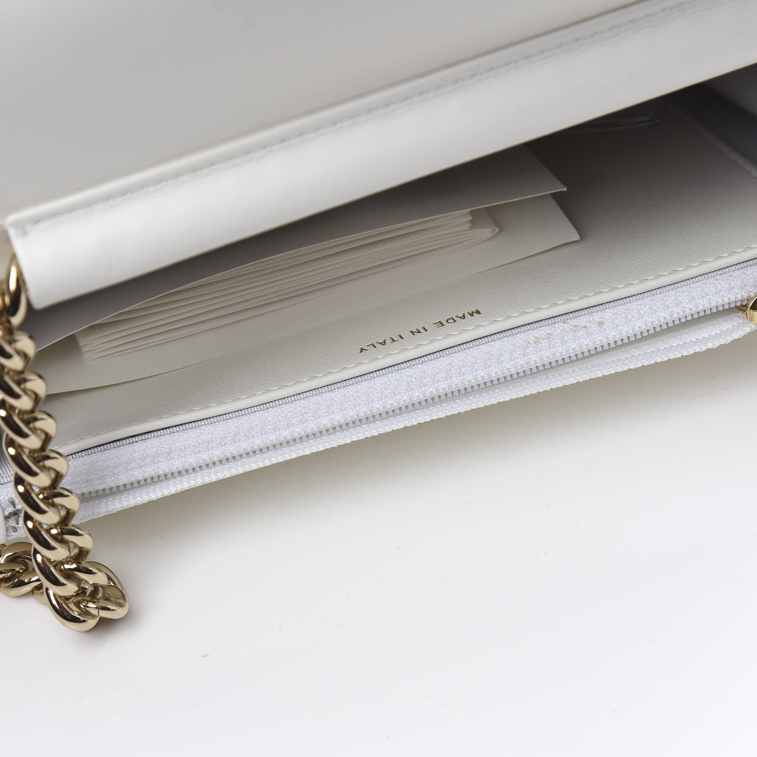 Chanel Caviar Quilted Boy Wallet On Chain WOC White 13 of 14