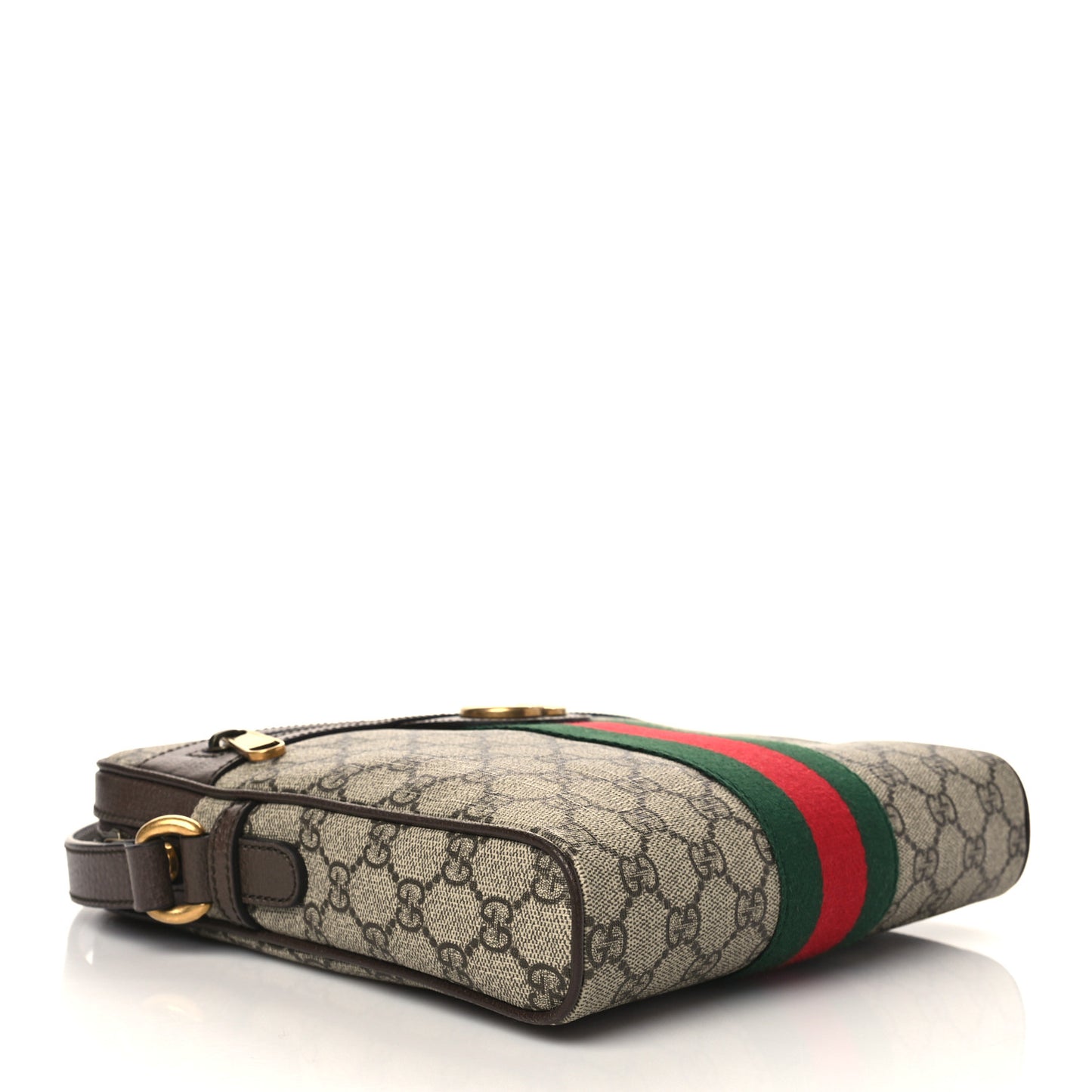 GG Supreme Monogram Web Small Ophidia Messenger Bag Brown