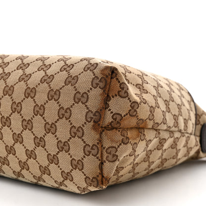 Gucci Monogram Web Medium Flat Messenger Bag Brown 10 of 10