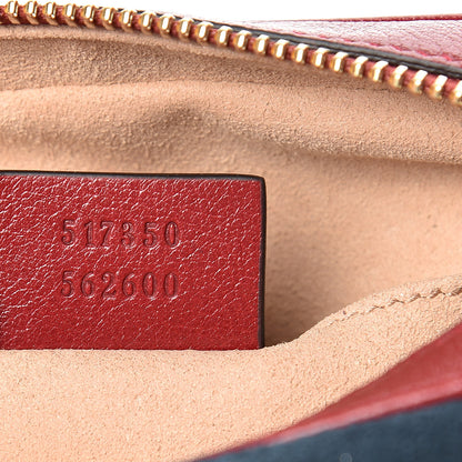 Gucci Suede Calfskin Web Mini Ophidia Shoulder Bag New Blue Romantic Cherry 7 of 11