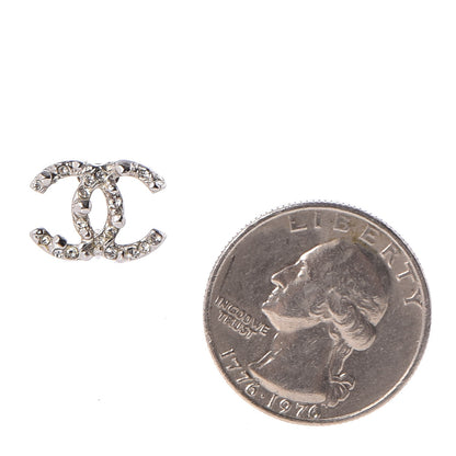 Chanel Crystal CC Earrings Silver 2 of 7