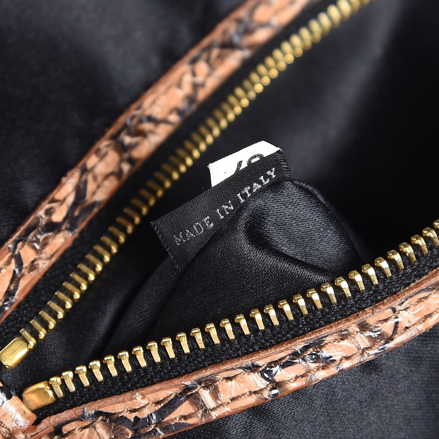 Python Painted Top Handle Bag