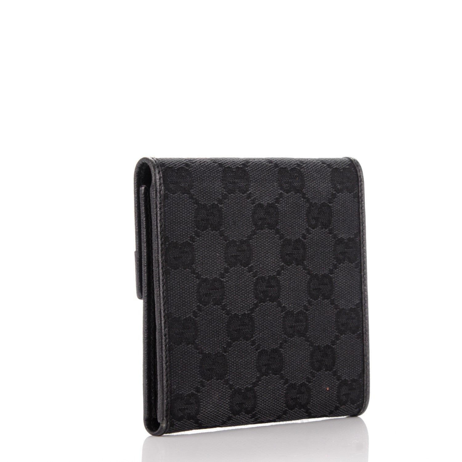 Gucci Monogram Compact Flap Wallet Black 3 of 7