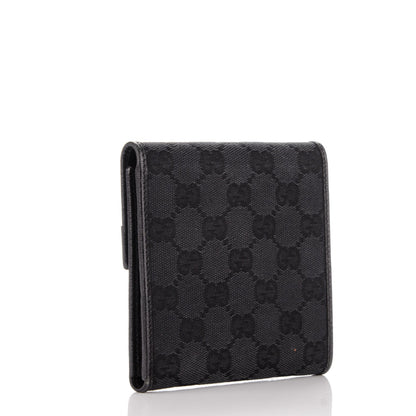 Gucci Monogram Compact Flap Wallet Black 3 of 7