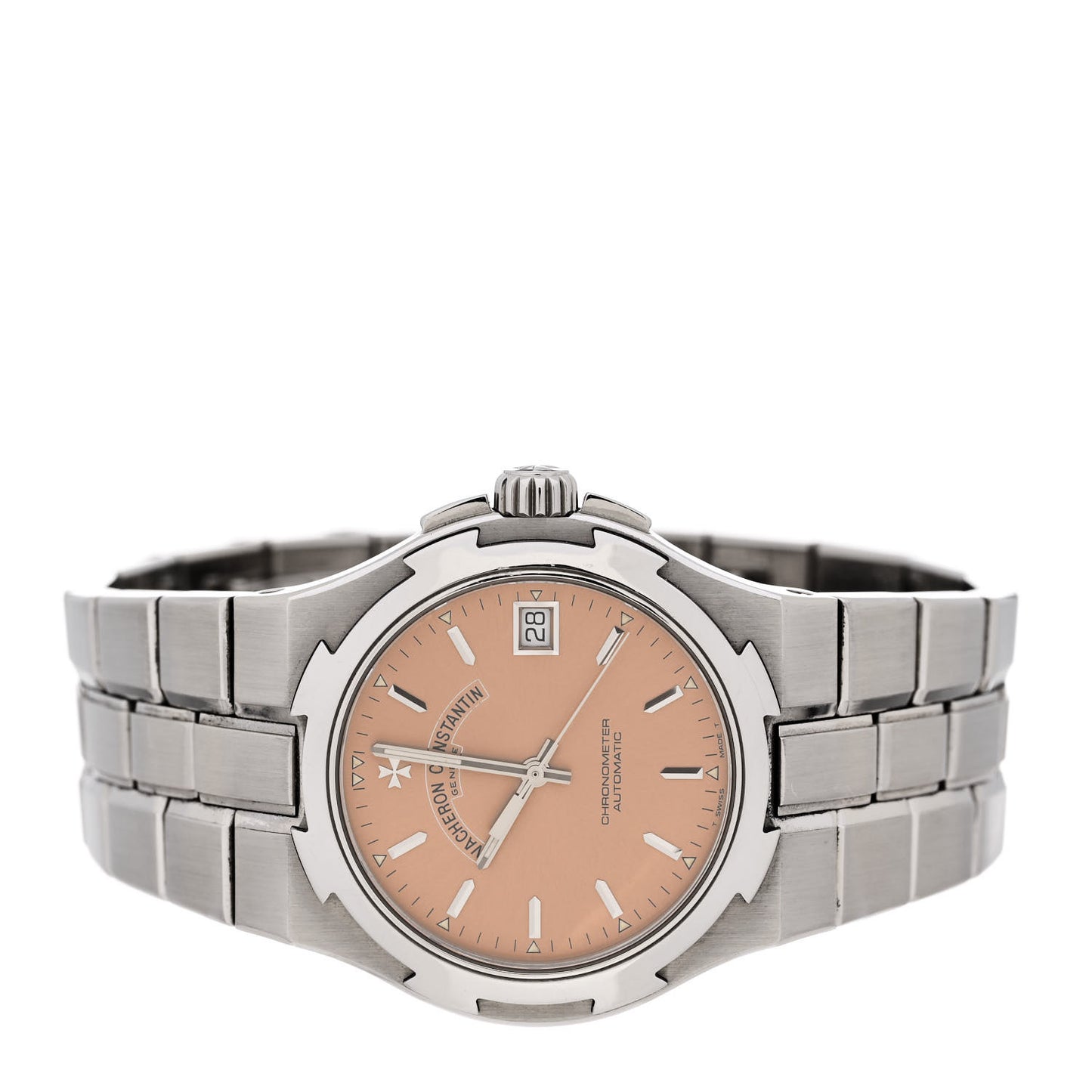 Stainless Steel 37mm Overseas Automatic Watch Pink 42040
