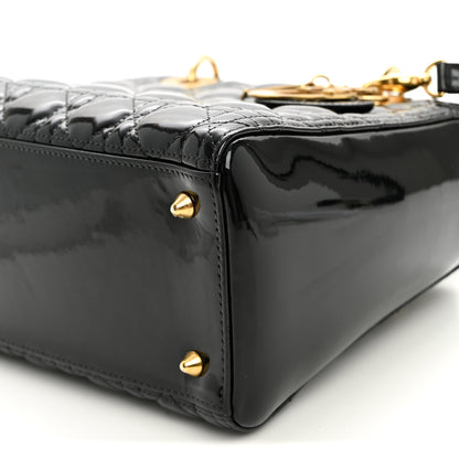 Christian Dior Patent Cannage Medium Lady Dior Black 11 of 11