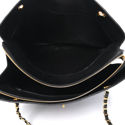 Chanel Calfskin Stitched XL Weekender Black 4 of 8