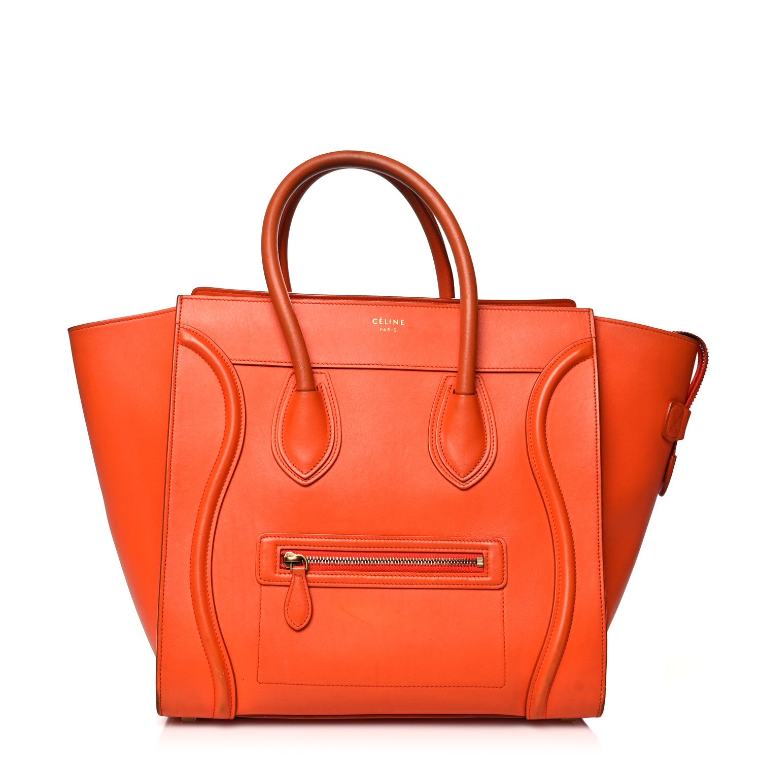 Celine Smooth Calfskin Mini Luggage Orange 1 of 32