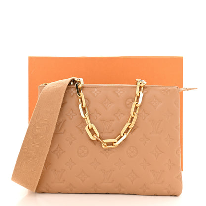 Louis Vuitton Lambskin Embossed Monogram Coussin PM Camel 10 of 10