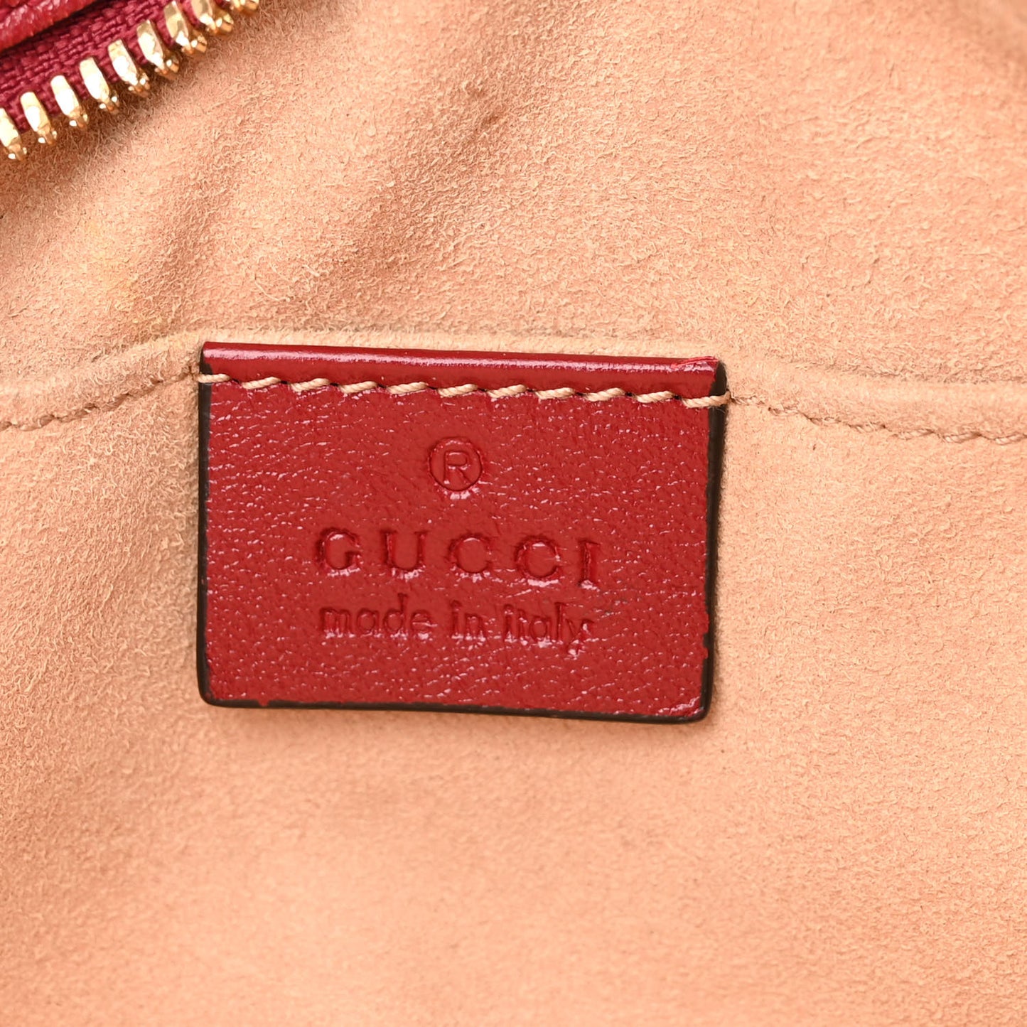 Monogram Azalea Calfskin Matelasse Diagonal Small GG Marmont Chain Shoulder Bag Beige Ebony New Cherry Red