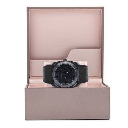Bulgari Stainless Steel Alligator 41mm Octo Solotempo Maori Tattoo Automatic Watch Black 5 of 5
