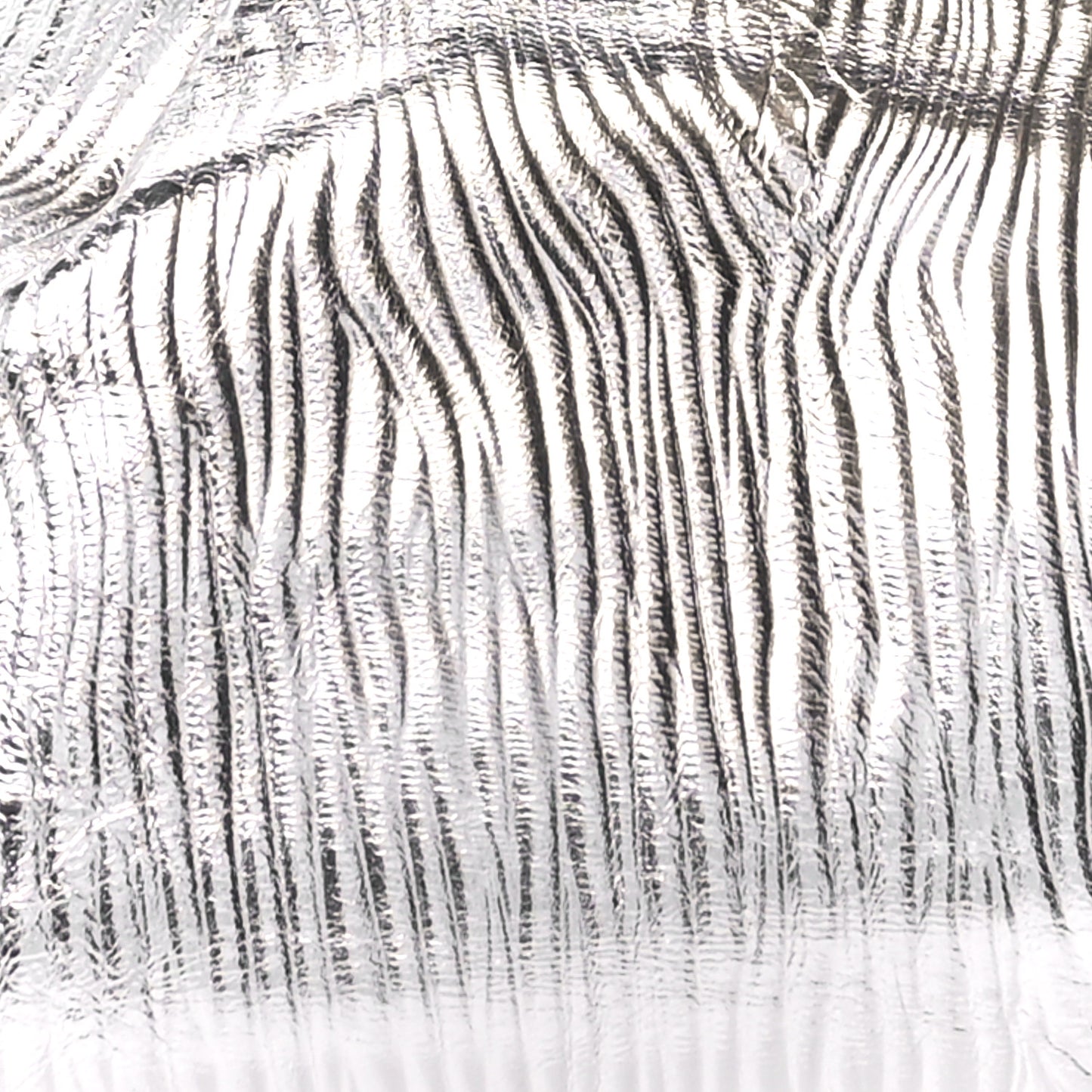 Metallic Bark Calfskin Embossed The Pouch Oversized Clutch Silver