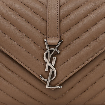 Saint Laurent Sheepskin Matelasse Chevron Monogram Medium College Bag Fard 8 of 10