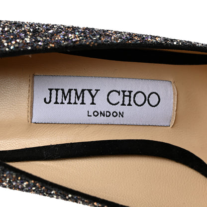 Jimmy Choo Coarse Glitter Degrade Pointy Toe Romy 100 Pumps 36 Black 6 of 7