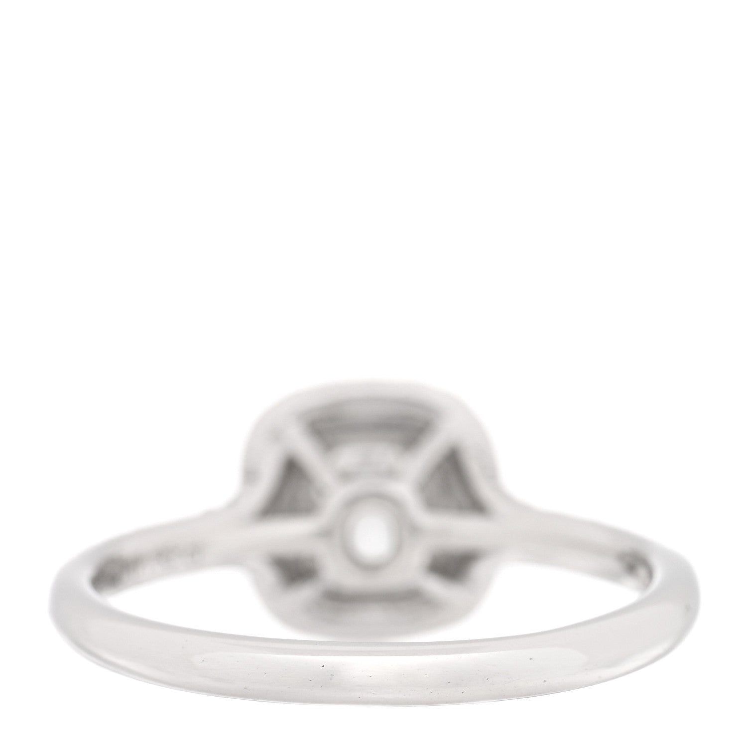 Tiffany Platinum Diamond .21ct Soleste Cushion Cut Double Halo Engagement Ring 50 5.5 3 of 4