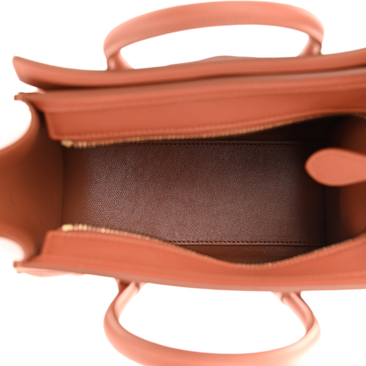Smooth Calfskin Nano Luggage Terracotta