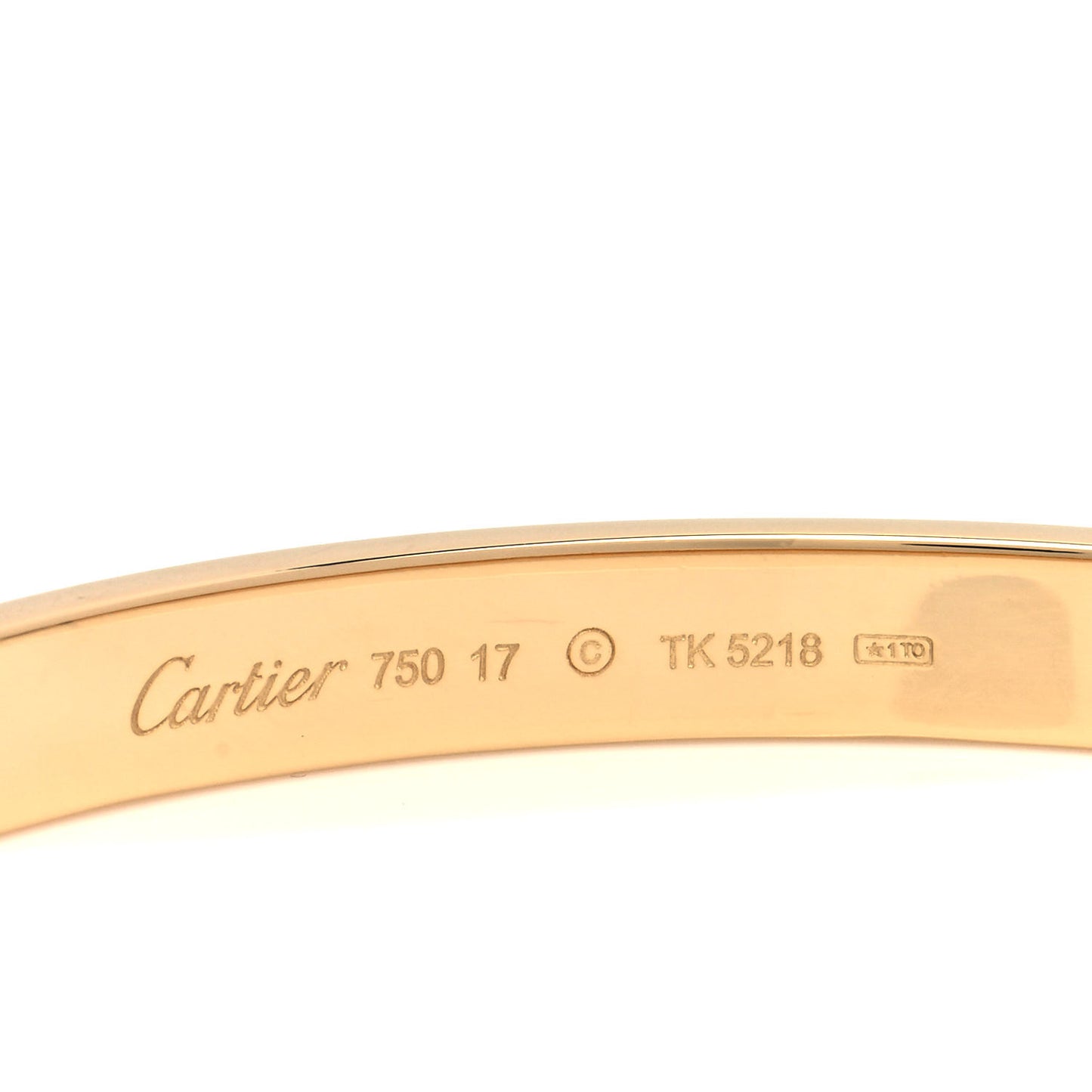 18K Yellow Gold LOVE Bracelet 17