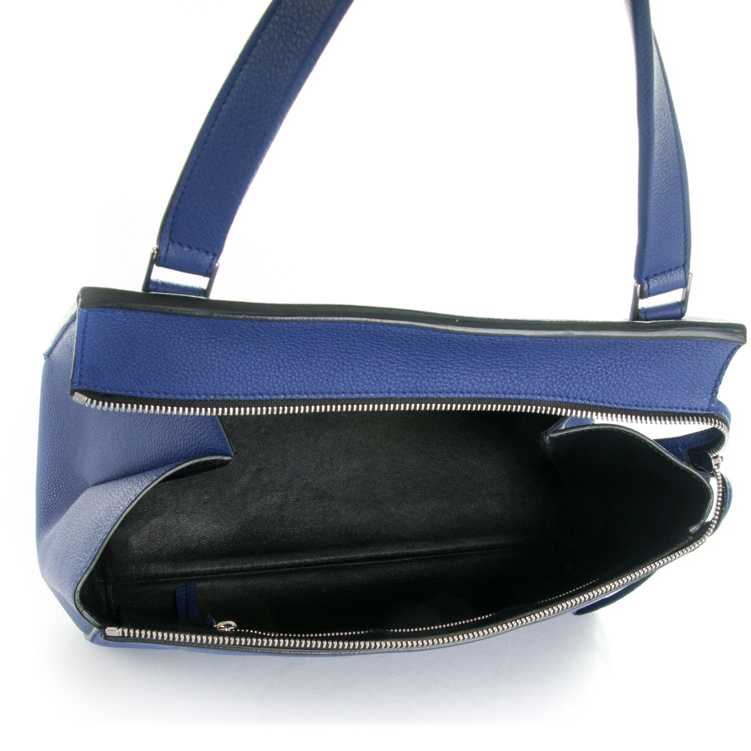 Celine Drummed Calfskin Small Edge Shoulder Bag Indigo 5 of 10