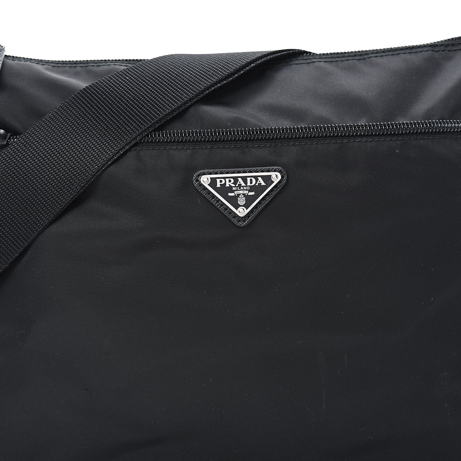 Prada Nylon Flat Messenger Bag Black 9 of 12