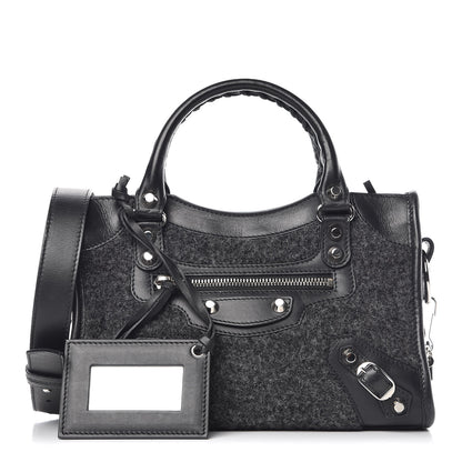 Balenciaga Alpaca Calfskin Classic Silver Hardware Mini City Black 1 of 15