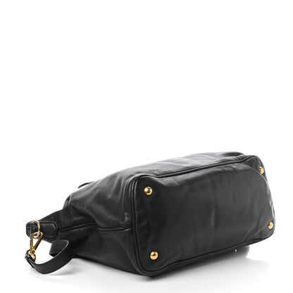Prada Soft Calfskin Shopping Tote Black 5 of 10