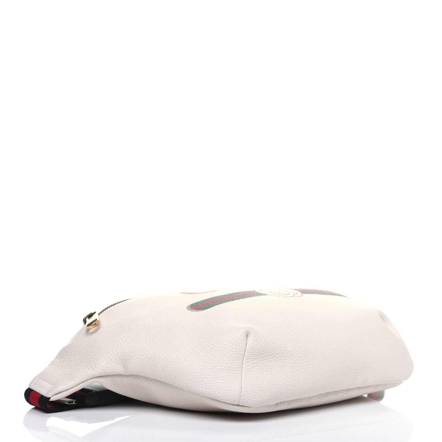 Grained Calfskin Logo Belt Bag White
