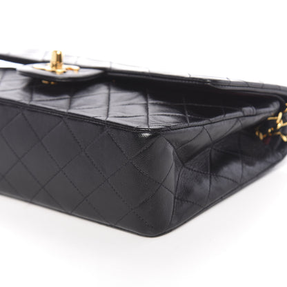 Chanel Lambskin Quilted Medium Double Flap Black 10 of 14