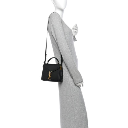 Saint Laurent Grain de Poudre Mini Classic Monogram Cassandra Top Handle Black 3 of 21