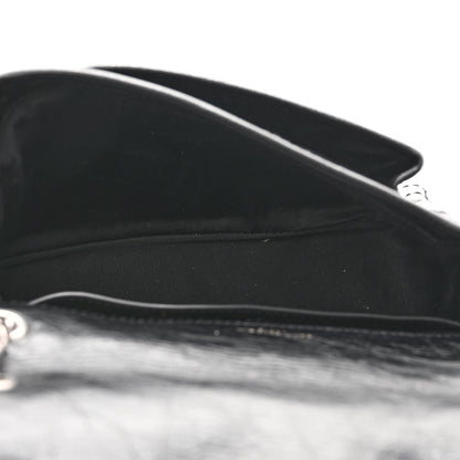 Saint Laurent Crinkled Calfskin Matelasse Monogram Baby Niki Chain Satchel Black 5 of 10