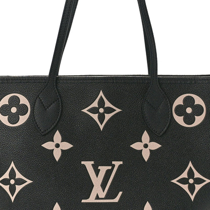 Louis Vuitton Empreinte Monogram Giant Neverfull MM Black Beige 7 of 9