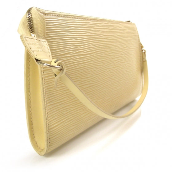 Epi Pochette Accessories Bag Vanilla
