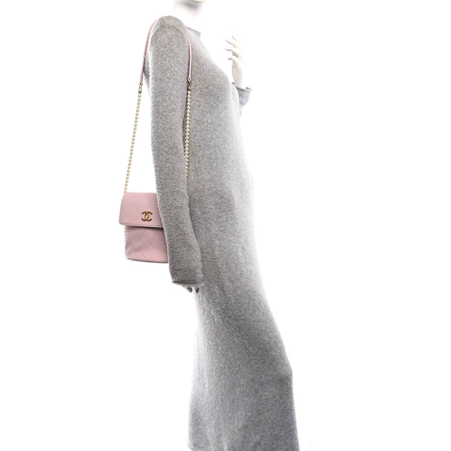 Chanel Calfskin Quilted Pearl Small About Pearls Hobo Bag Light Pink 2 of 10