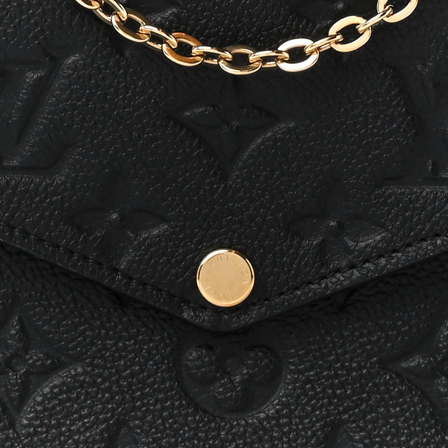 Louis Vuitton Empreinte Pochette Felicie Chain Wallet Black 10 of 12