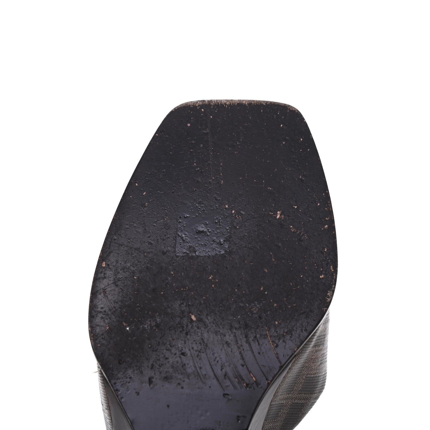 Fendi Glazed Fabric FF Wedge Sandals 40 Tobacco Moro 8 of 19