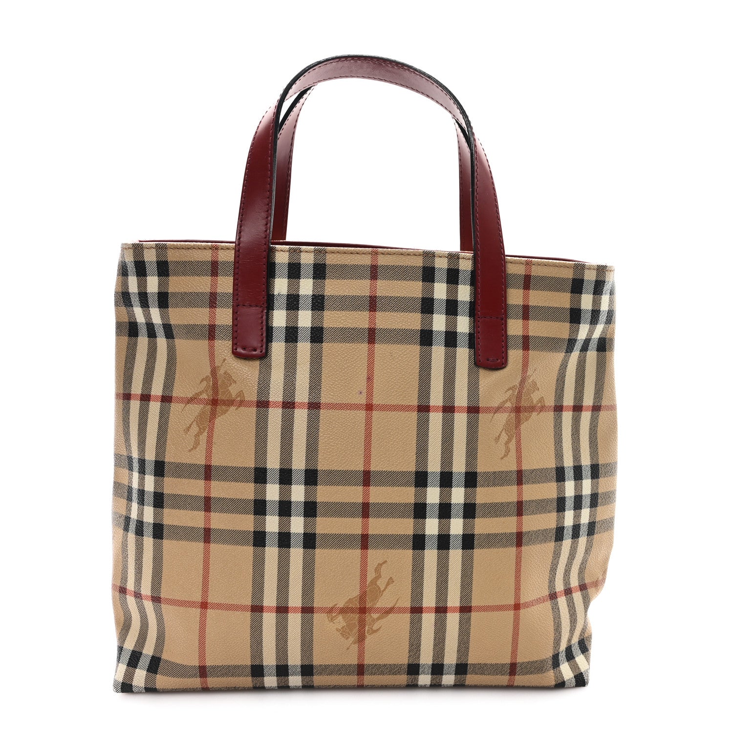 Burberry Haymarket Check Medium Tote Red 1 of 10