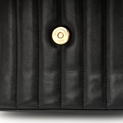 Saint Laurent Lambskin Matelasse Monogram Medium Vicky Chain Bag Black 11 of 12