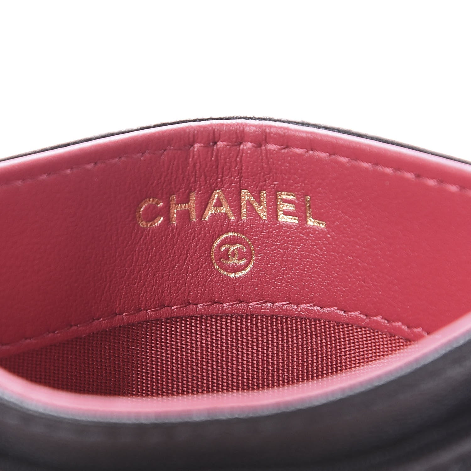 Chanel Shiny Goatskin Quilted Chanel 19 Card Holder Black 6 of 9