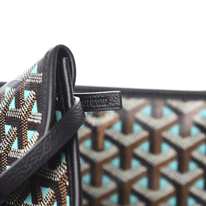 Goyard Goyardine Saint Louis Claire Voie GM Black Blue 7 of 10