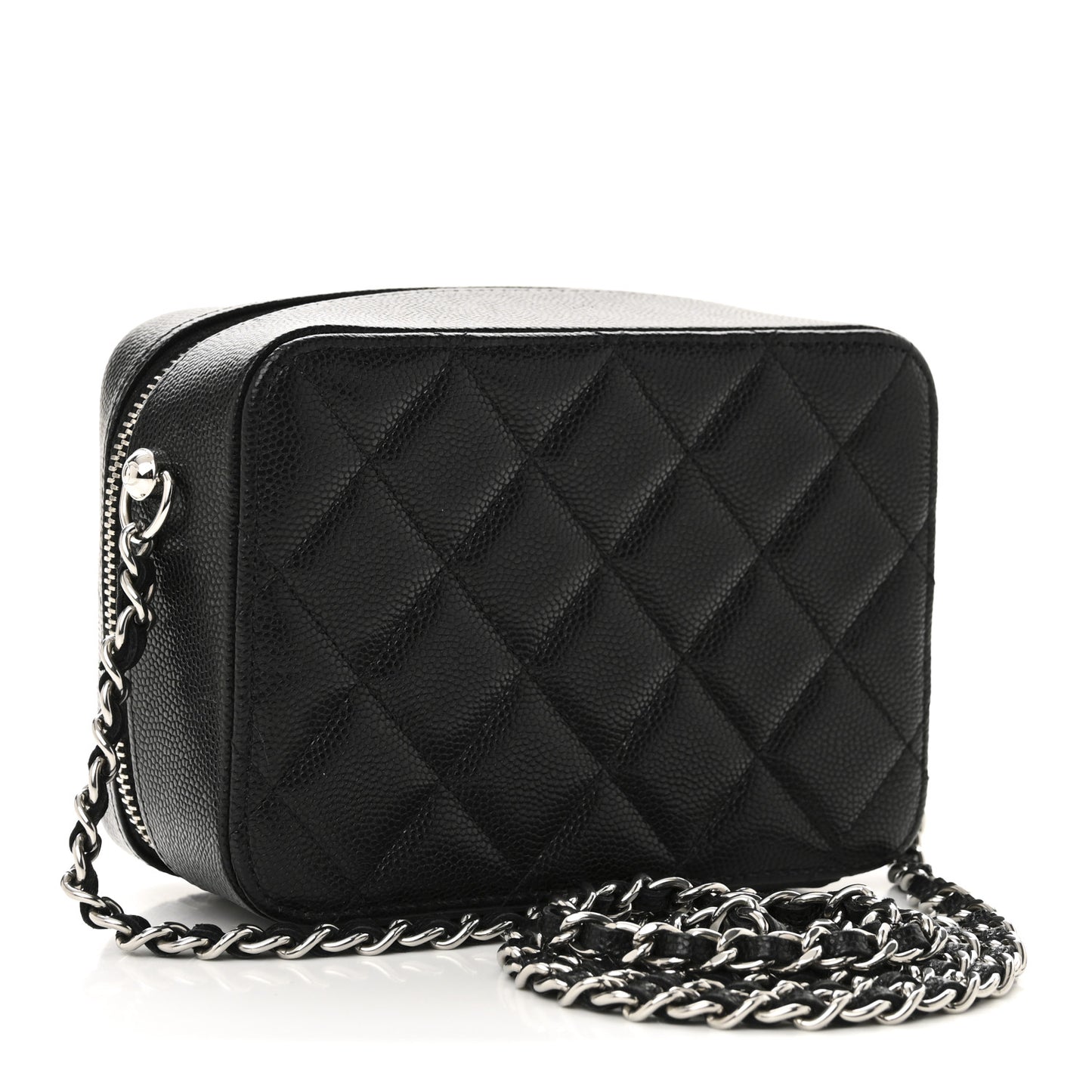 Caviar Quilted Camera Bag Black