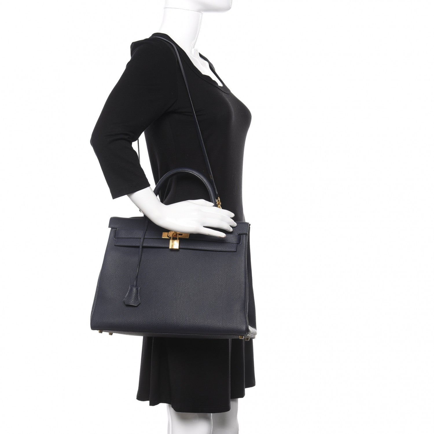 Hermes Togo Kelly Retourne 35 Bleu Nuit 2 of 12