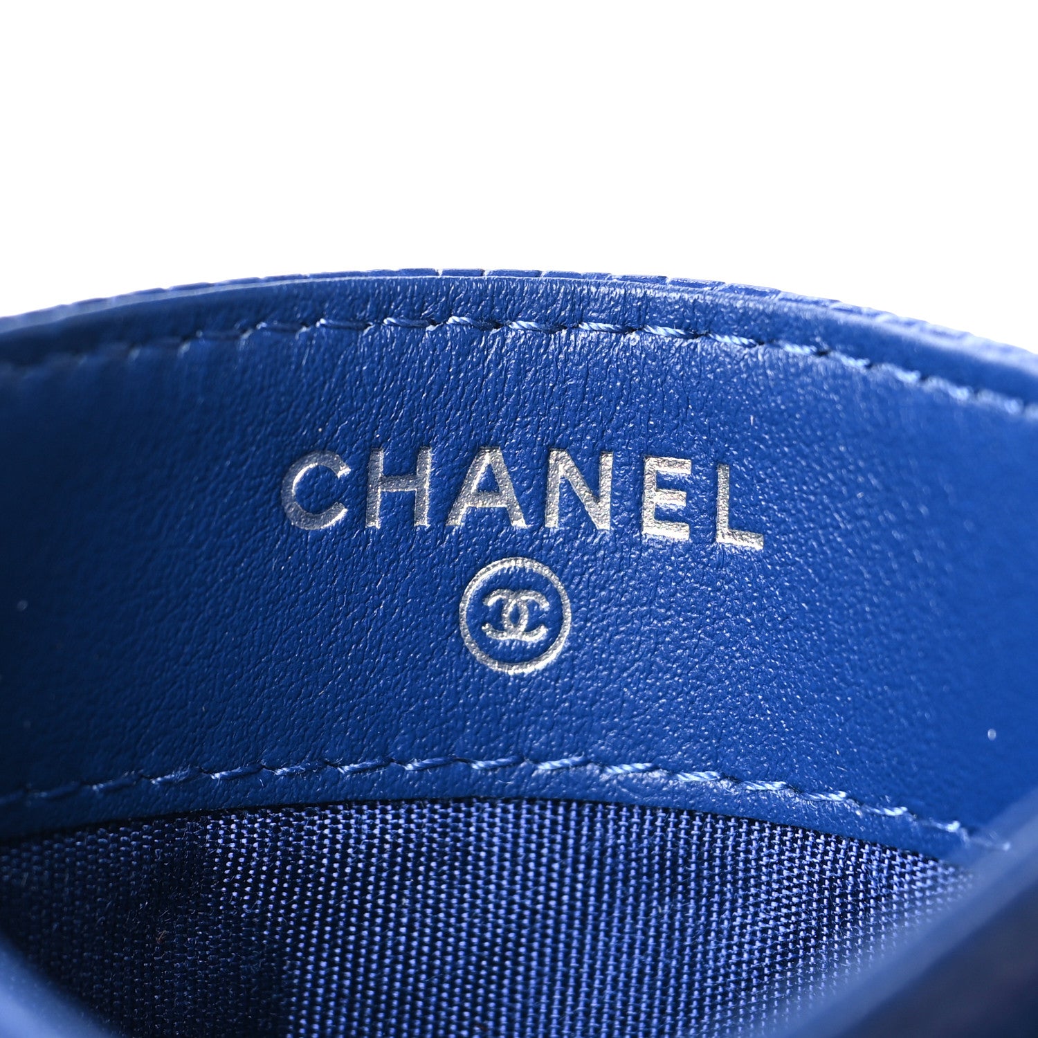 Chanel Caviar Quilted Incognito Card Holder Blue 6 of 11