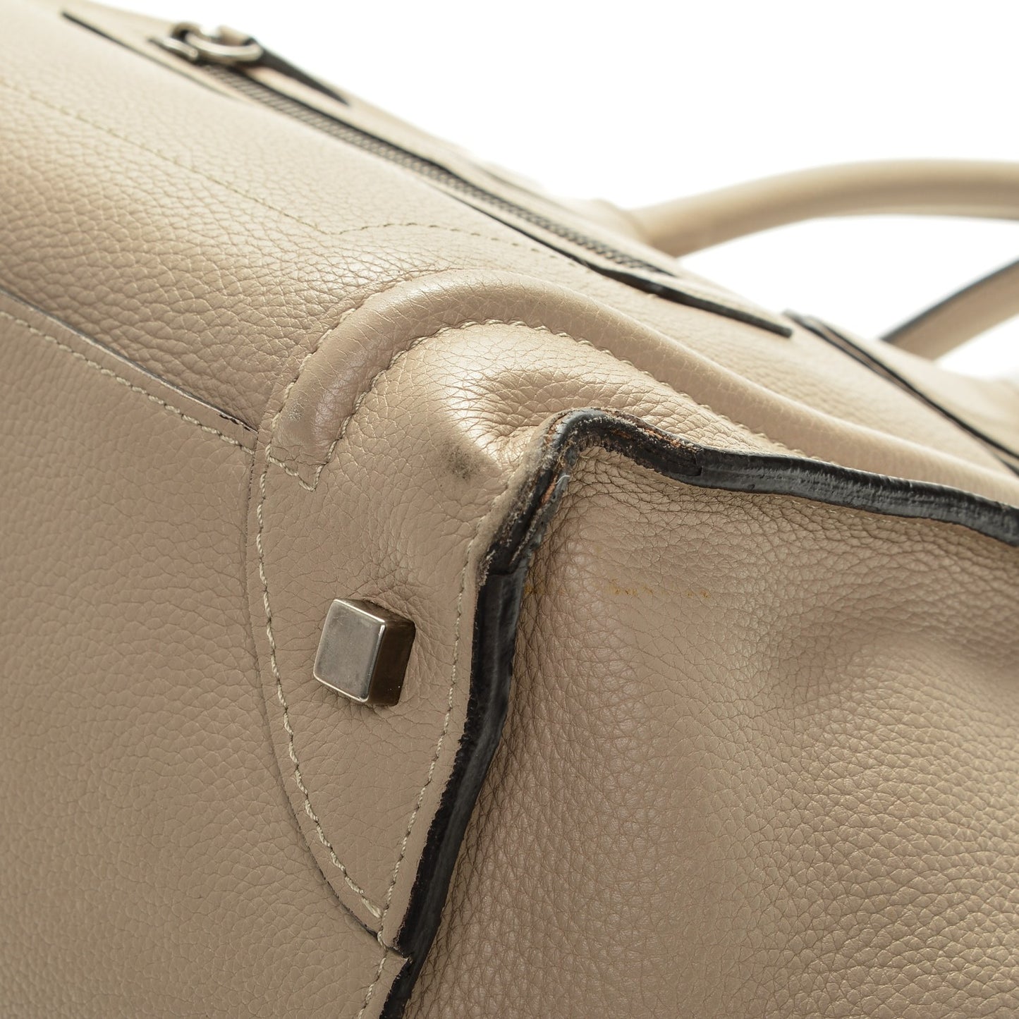 Drummed Calfskin Mini Luggage Dune