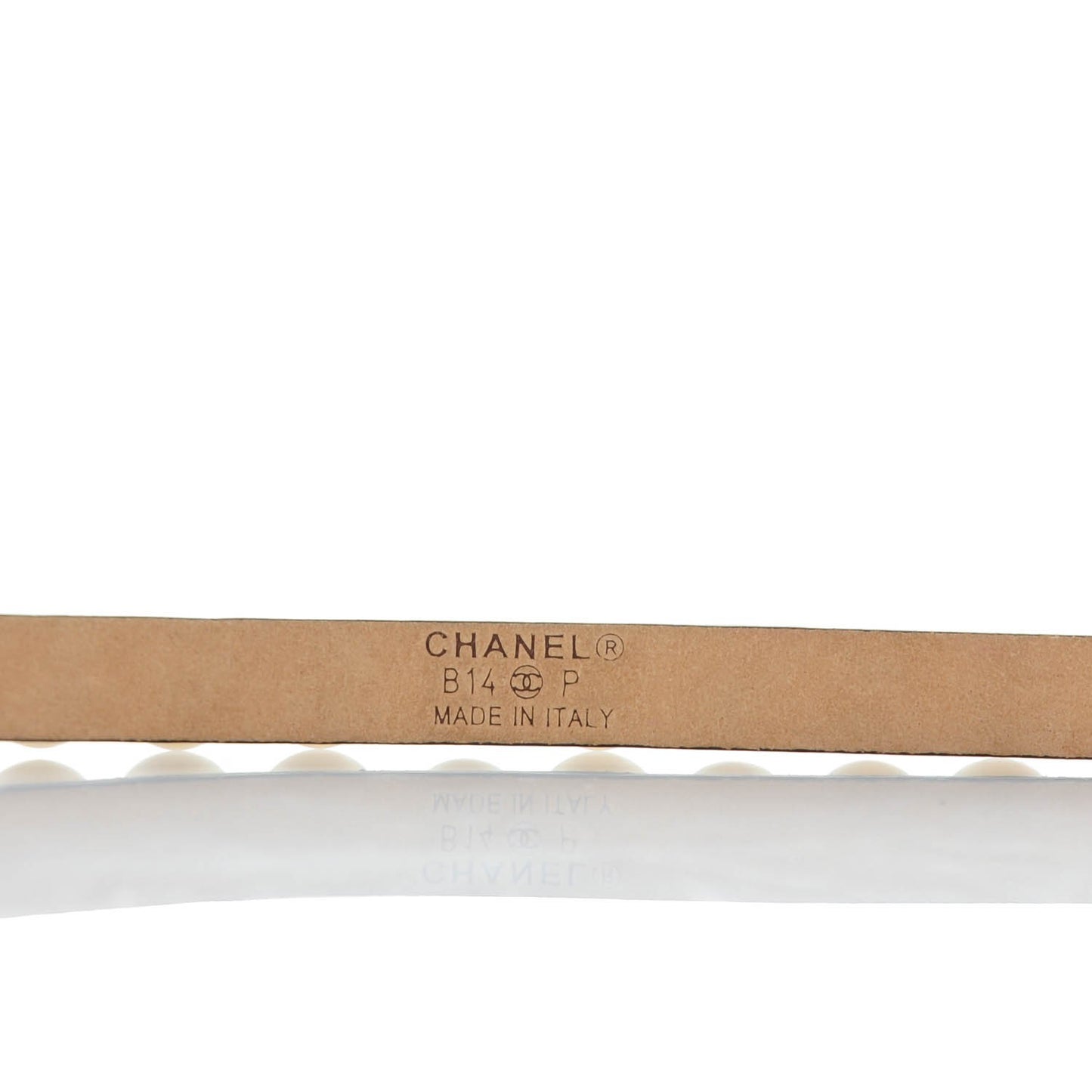 Calfskin Pearl CC Belt 95 38 Black